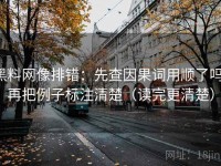黑料网像排错：先查因果词用顺了吗，再把例子标注清楚（读完更清楚）
