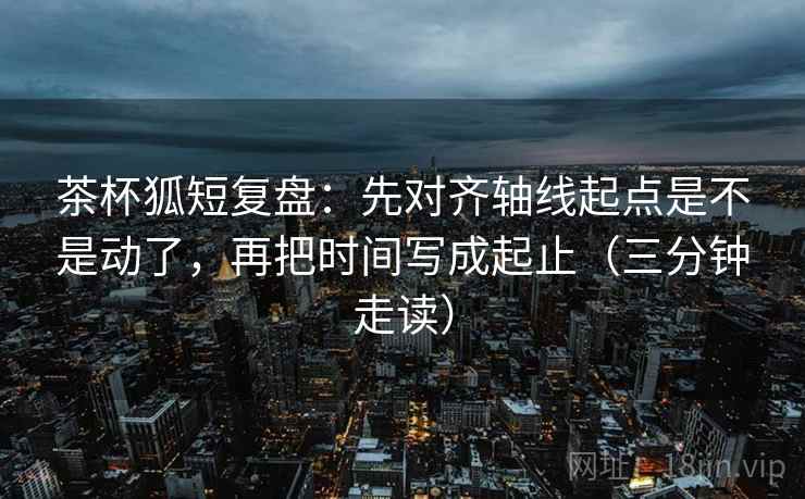 茶杯狐短复盘：先对齐轴线起点是不是动了，再把时间写成起止（三分钟走读）